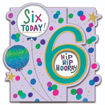 Picture of 6 TODAY BIRTHDAY CARD HIP HIP HOORAY